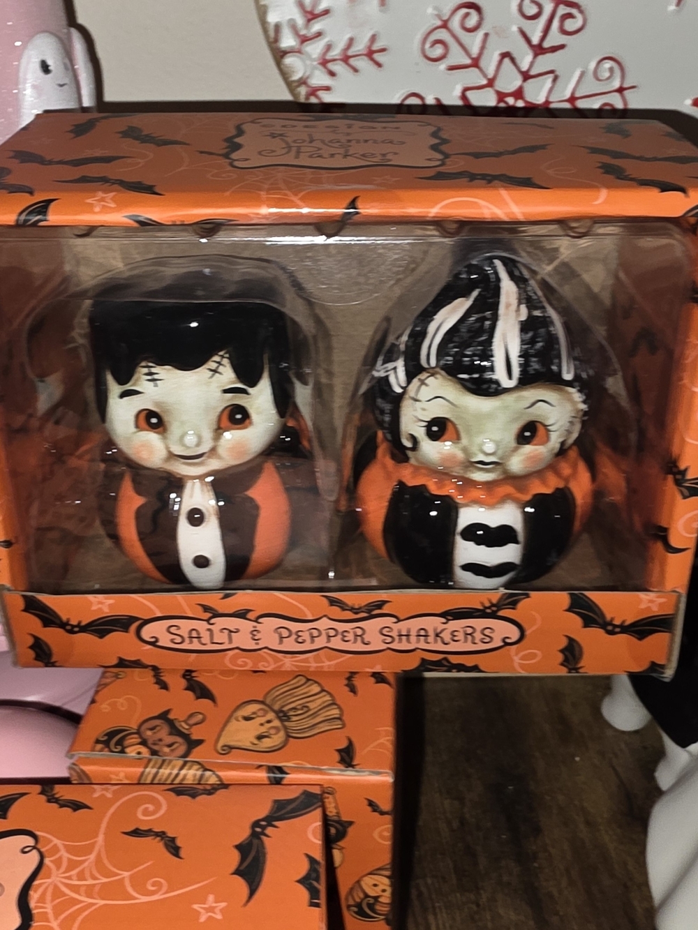 Halloween Salt & Pepper Shaker Set - Orange and Black